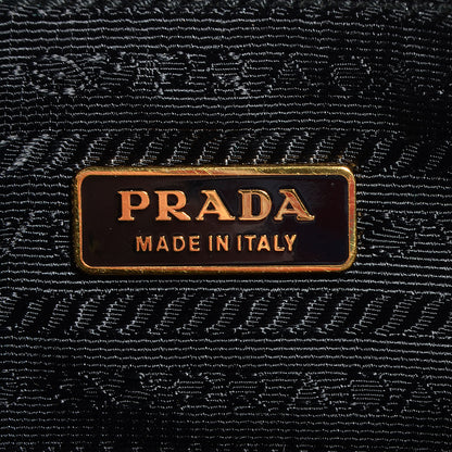 Prada Tessuto Nylon Origami Pleated Clutch Wristlet Nero Black 7 of 9