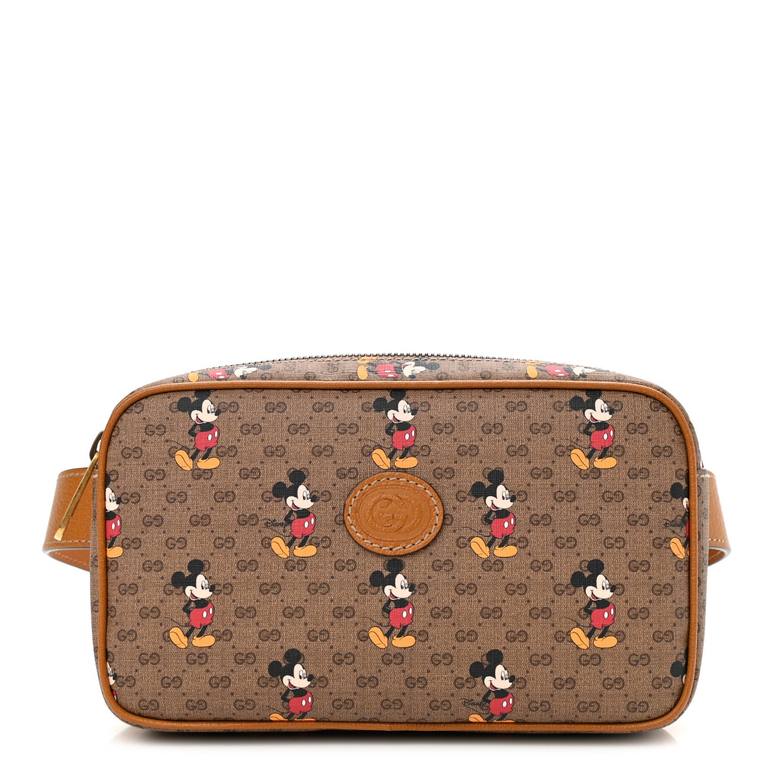 Gucci X DISNEY Mini Vintage GG Supreme Monogram Mickey Mouse Small Belt Bag 90 36 Beige Vintage Sun Oil 1 of 10