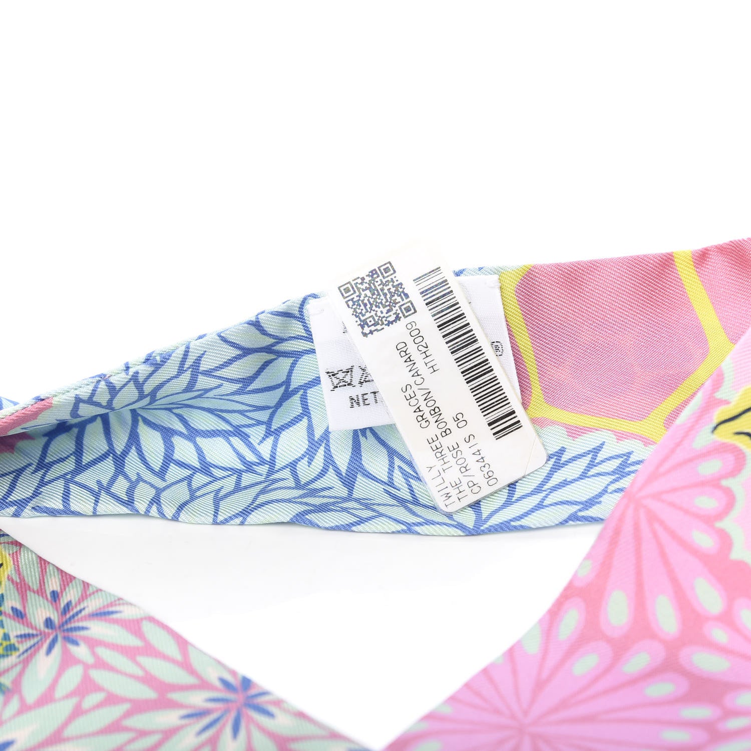 Hermes Silk The Three Graces Twilly Rose Bonbon Canard 4 of 4