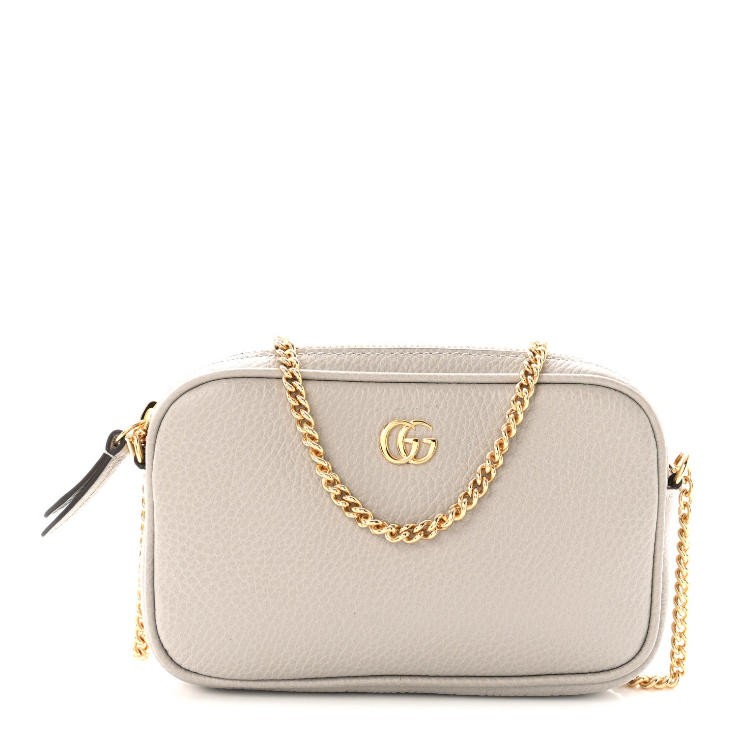 Gucci Dollar Calfskin Super Mini GG Marmont Chain Shoulder Bag Deep Grey 1 of 10