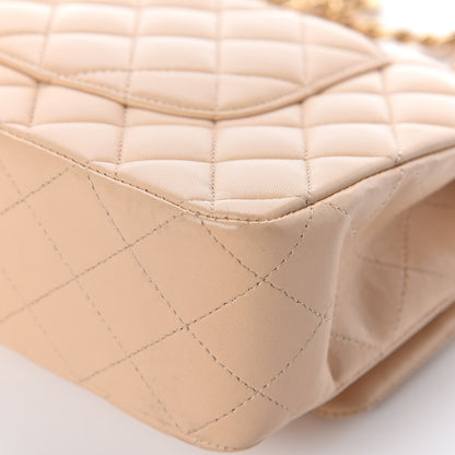 Chanel Lambskin Quilted Medium Double Flap Beige 11 of 14