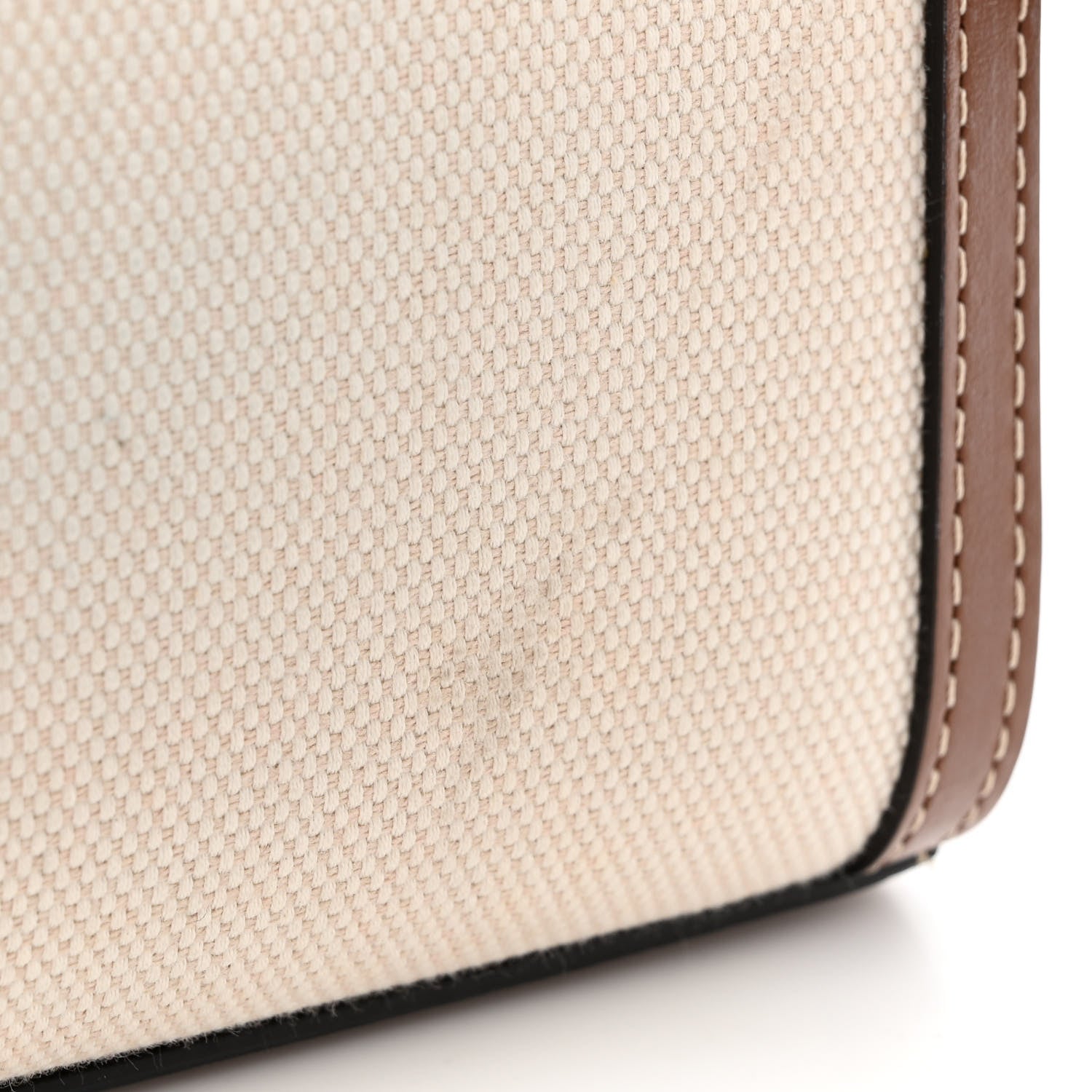Burberry Canvas Smooth Calfskin Two Tone Mini Pocket Bag Natural Malt Brown 13 of 13