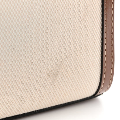 Burberry Canvas Smooth Calfskin Two Tone Mini Pocket Bag Natural Malt Brown 13 of 13