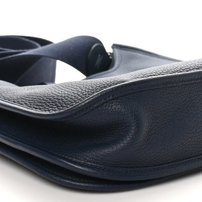 Hermes Taurillon Clemence Evelyne III PM Bleu Nuit 9 of 10