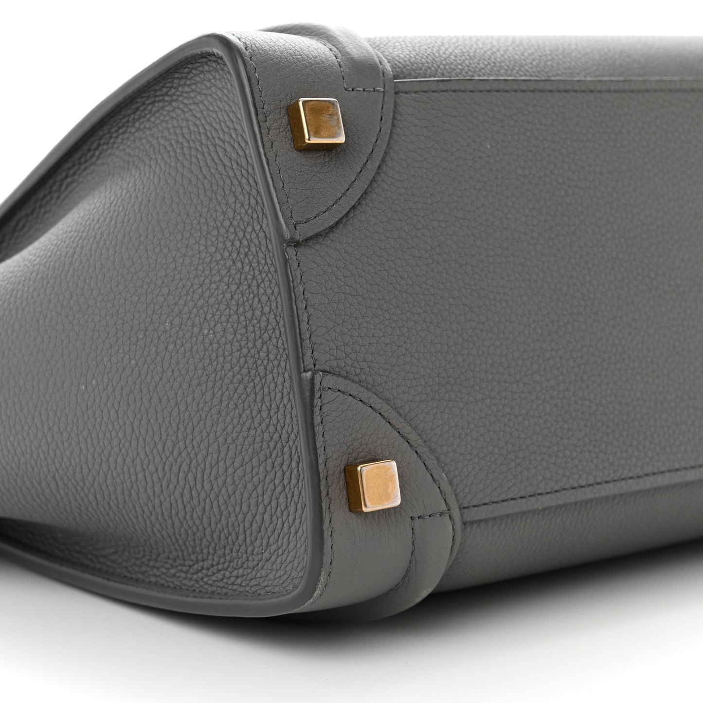 Baby Drummed Calfskin Micro Luggage Kohl