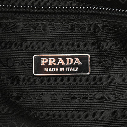 Prada Wool Calfskin Houndstooth Top Handle Bag Black White 10 of 10