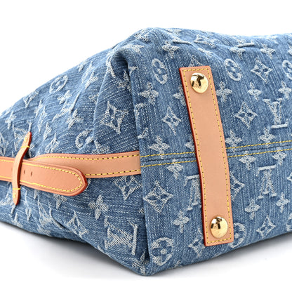 Louis Vuitton Monogram Denim CarryAll MM Blue 10 of 10