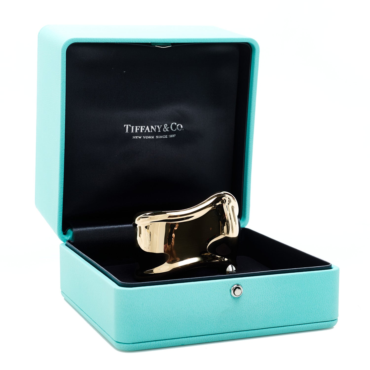 Tiffany 18K Yellow Gold Small Elsa Peretti Right Wrist Bone Cuff Bracelet 4 of 4