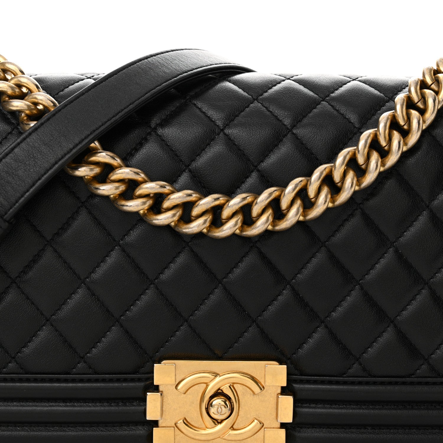Chanel Calfskin Quilted Medium Boy Flap Black 8 of 16