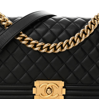 Chanel Calfskin Quilted Medium Boy Flap Black 8 of 16