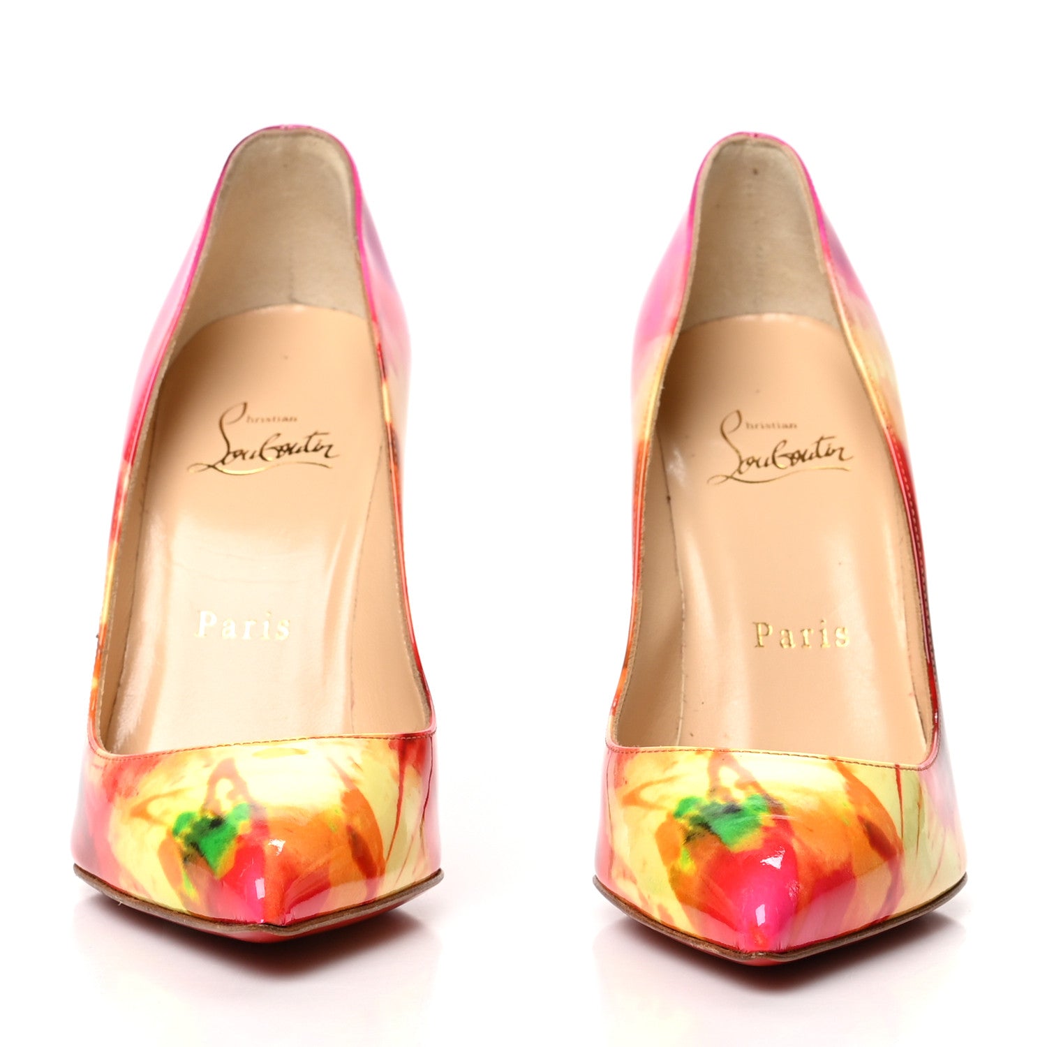 Christian Louboutin Patent Tie and Dye Pigalle Follies 100 Pumps 36 Multicolor 2 of 9