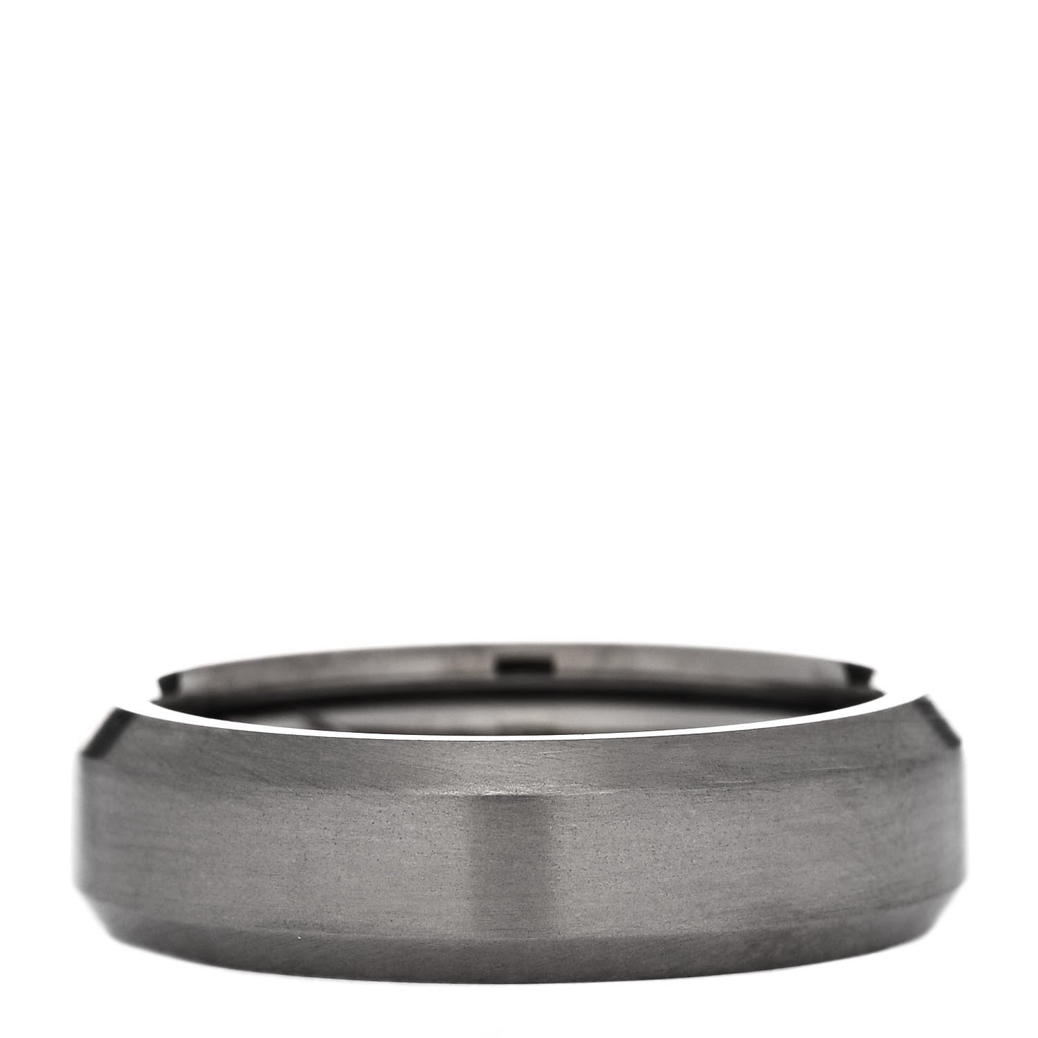 David Yurman Titanium 6.5mm Beveled Band Ring 61 9.5 3 of 4