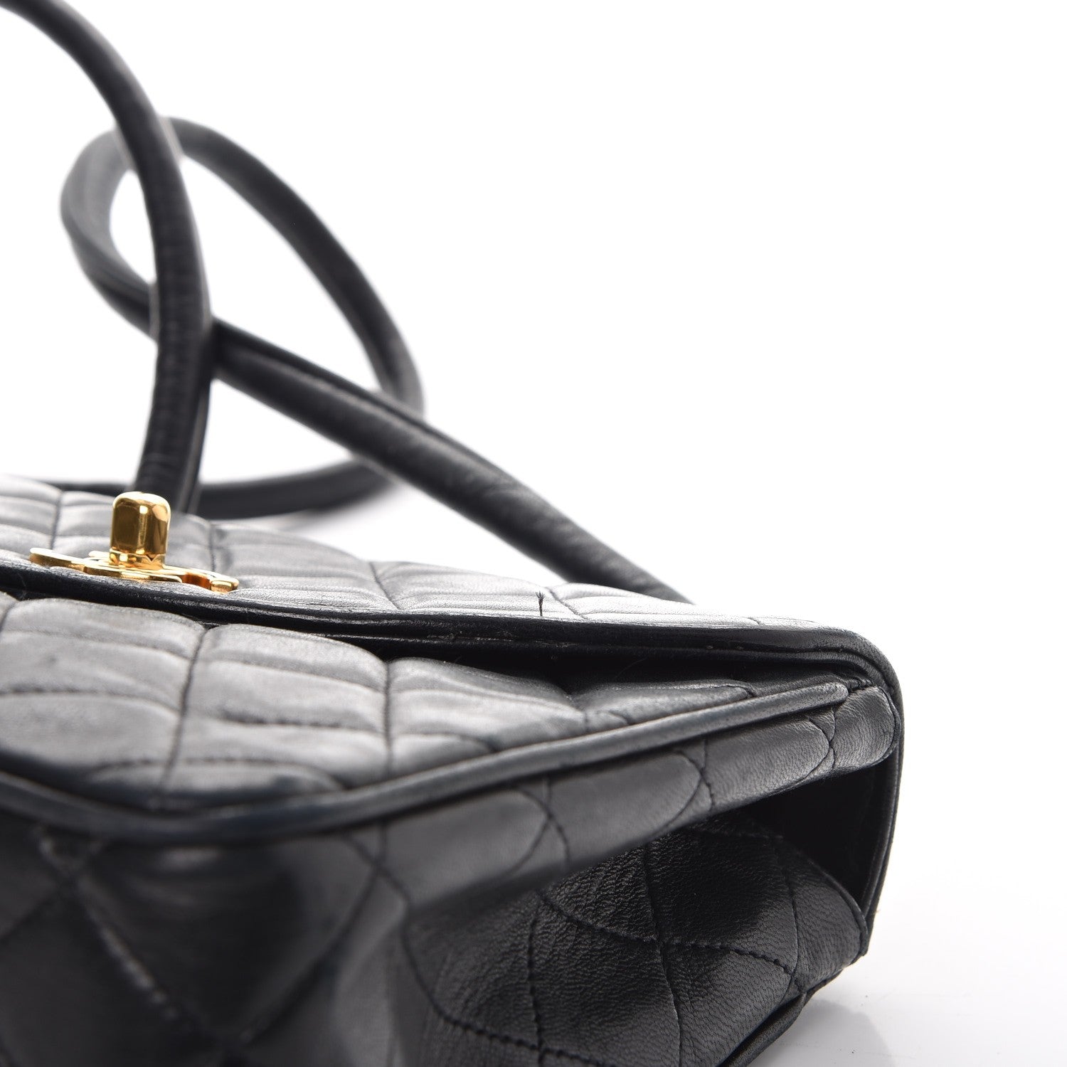 Chanel Lambskin Quilted Flap Shoulder Bag Black 12 of 12