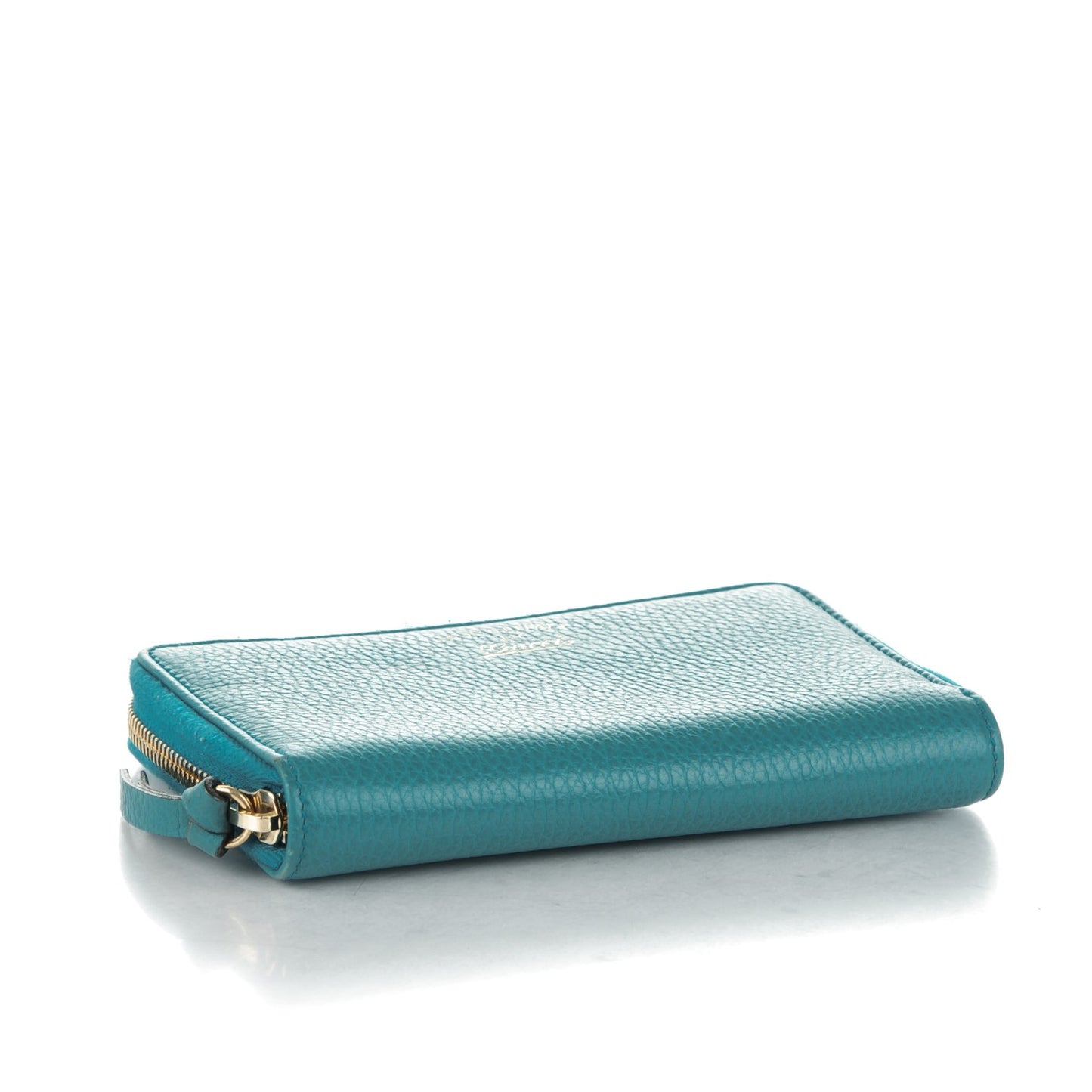 Dollar Calfskin Medium Swing Zip Around Wallet Deep Cobalt