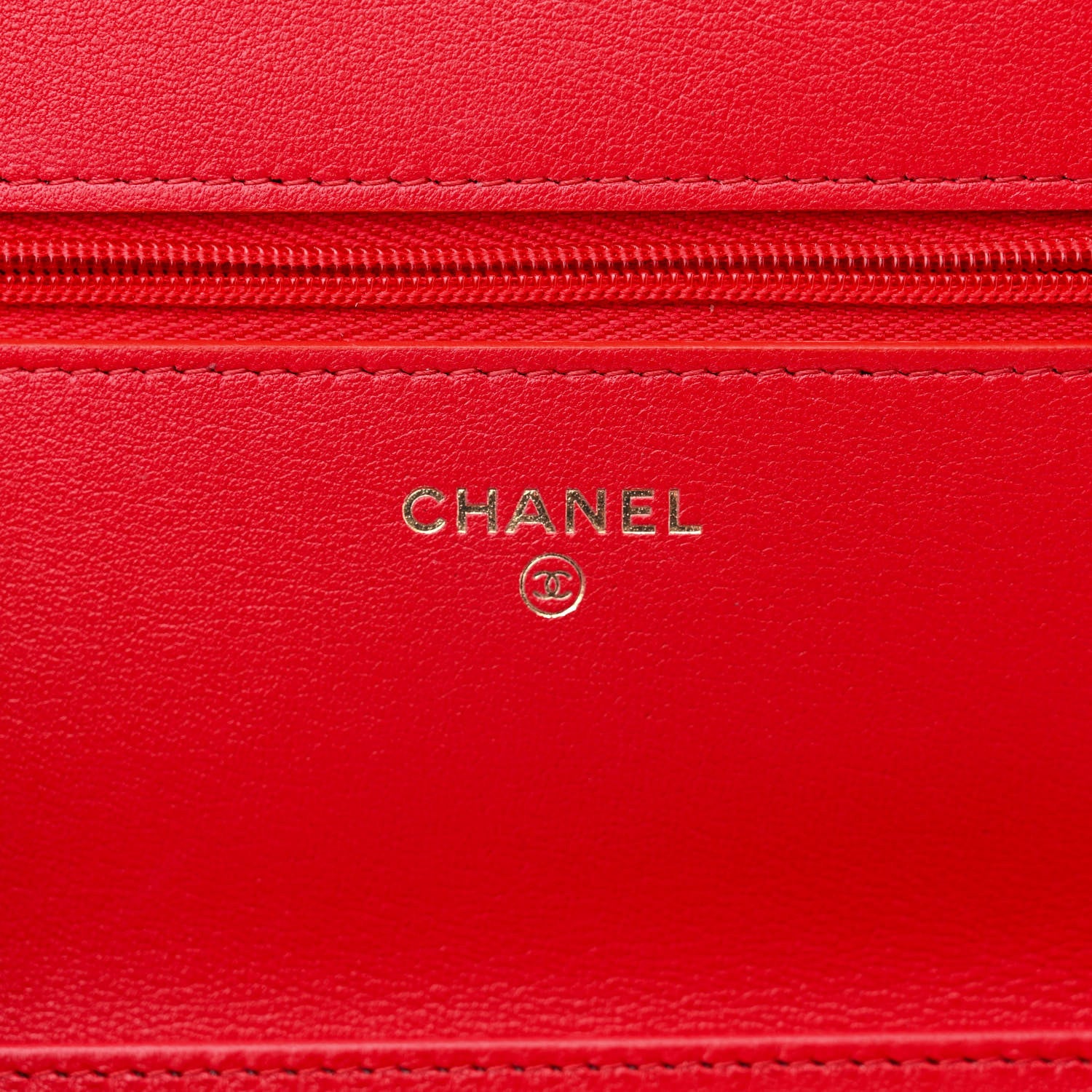 Chanel Lambskin Plexiglass Quilted Coco Love Wallet On Chain WOC Red 7 of 12