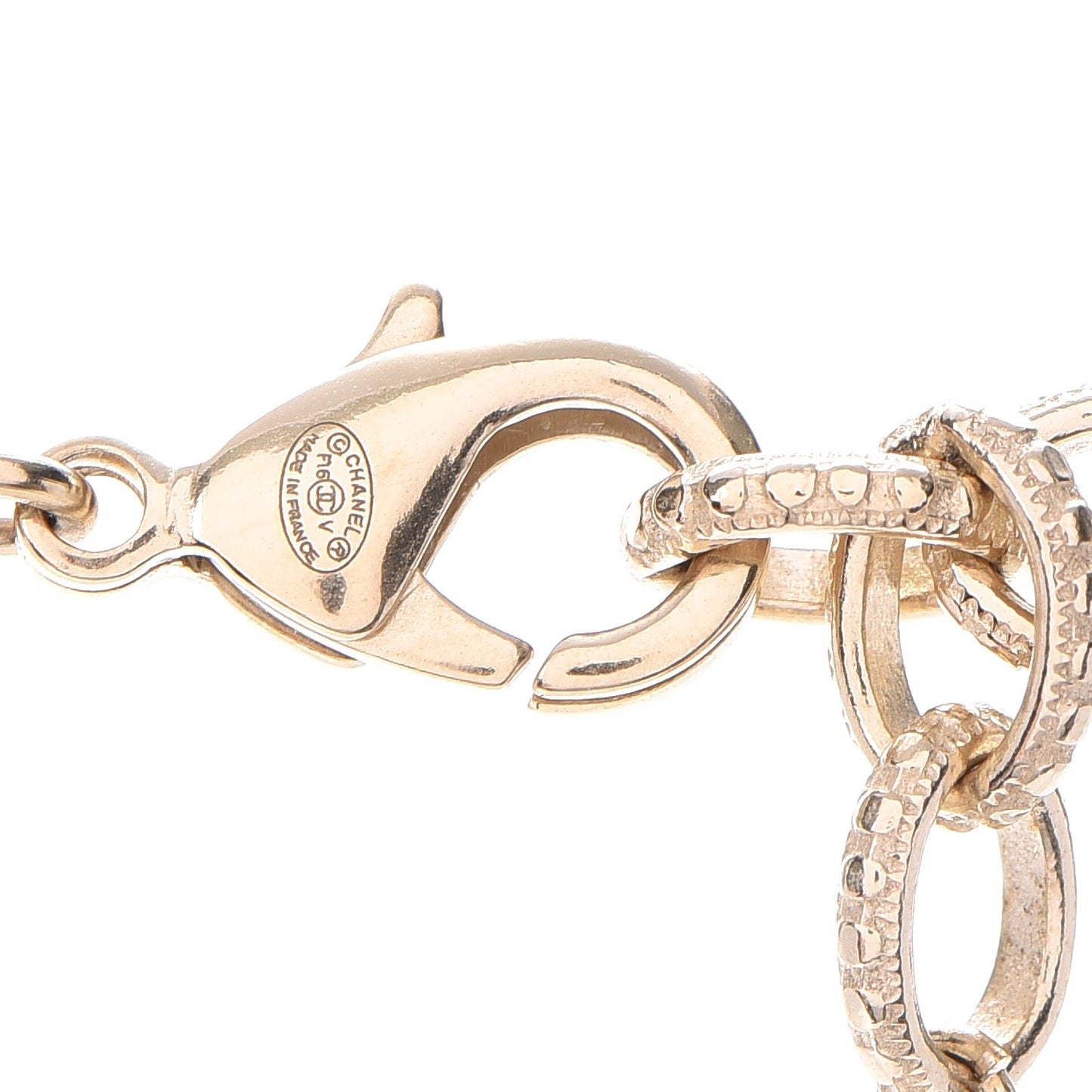 Graduated Pearl CC Short Necklace Gold