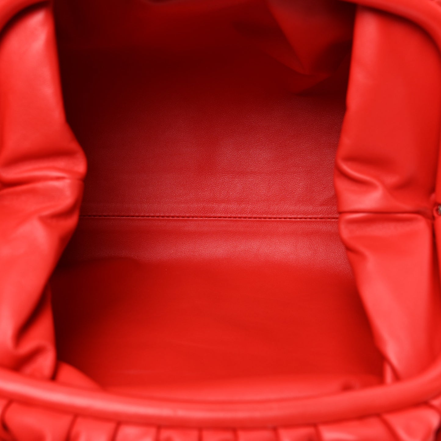 Smooth Butter Calf The Pouch Oversized Clutch Bright Red