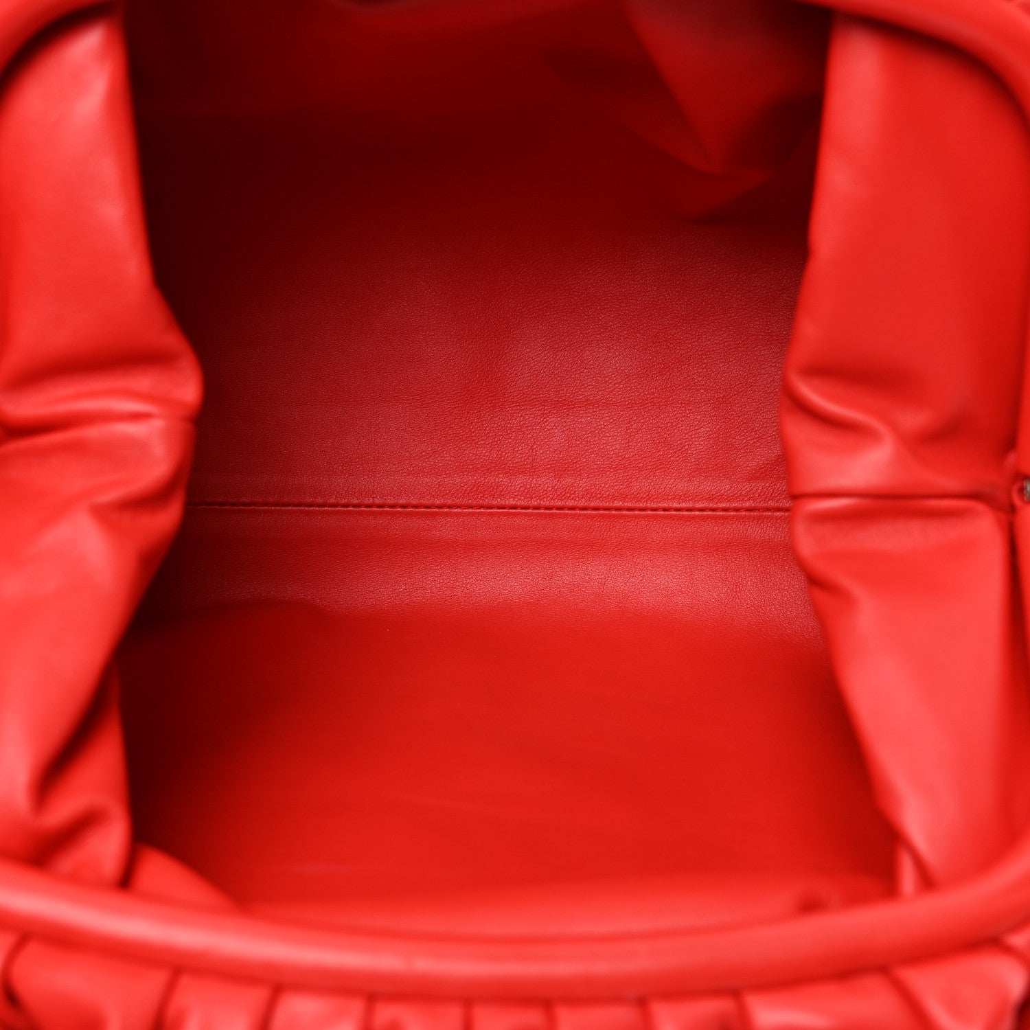 Bottega Veneta Smooth Butter Calf The Pouch Oversized Clutch Bright Red 5 of 9