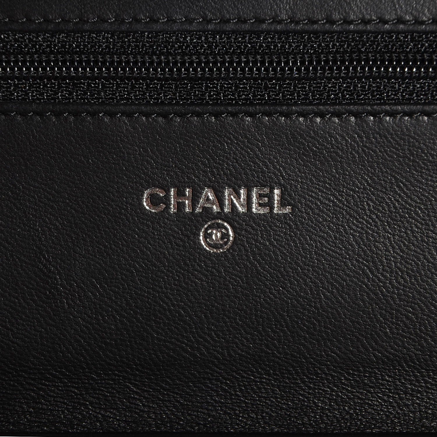 Chanel Lambskin Camellia Wallet on Chain WOC Black 6 of 9