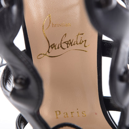 Christian Louboutin Kid Amazoula 100 Lace Up Sandals 38 Black 7 of 9