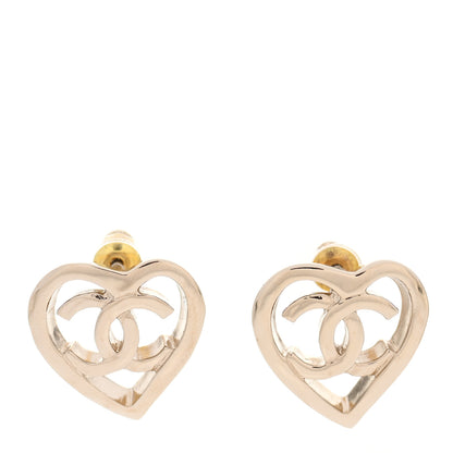 Chanel Metal CC Heart Coco In Love Earrings Gold 1 of 5