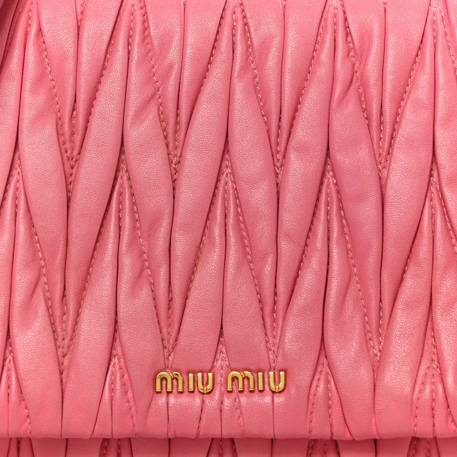 Miu Miu Nappa Matelasse Chain Crossbody Geranio 8 of 10