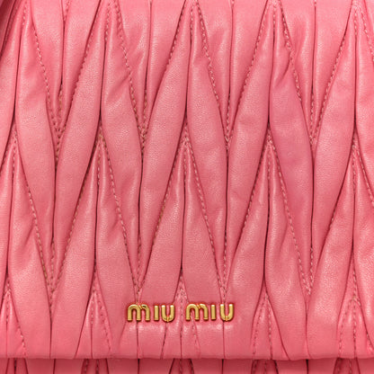 Miu Miu Nappa Matelasse Chain Crossbody Geranio 8 of 10