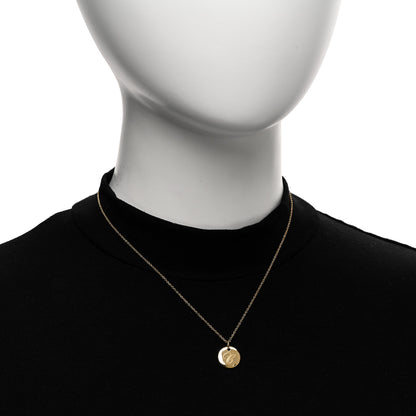Tiffany 18K Yellow Gold Notes Letter C Disc Charm Pendant Necklace 2 of 4
