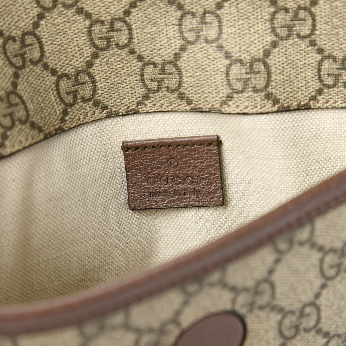 GG Supreme Monogram Neo Vintage Web Belt Bag Brown