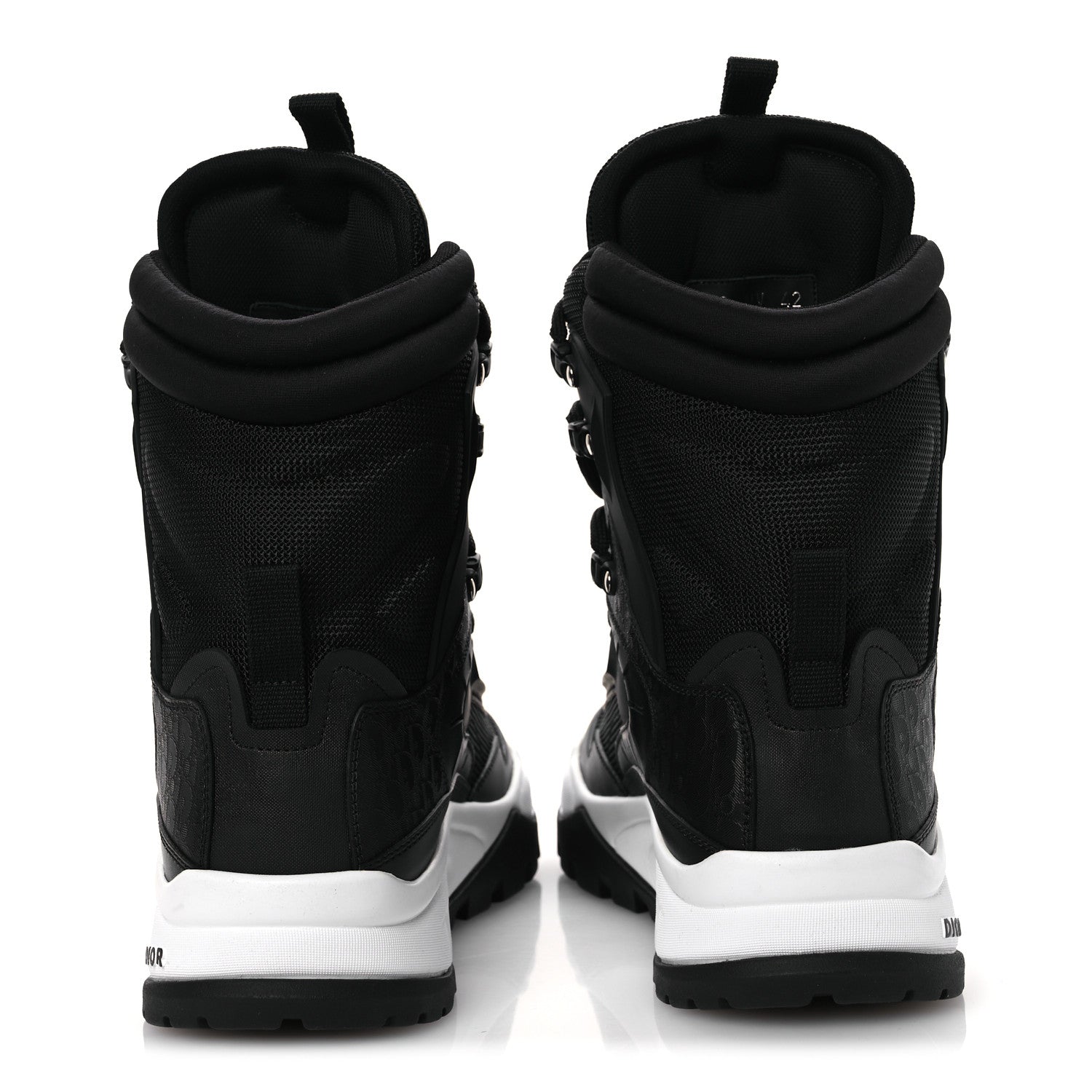 Christian Dior Calfskin Nylon Oblique Mens Snow Ankle Boot 42 Black 6 of 11