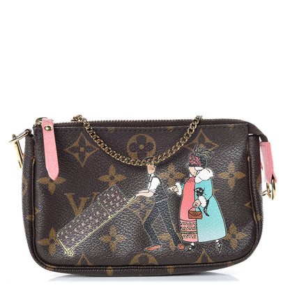 Louis Vuitton Monogram Illustre Mini Pochette Accessories Rose 1 of 9