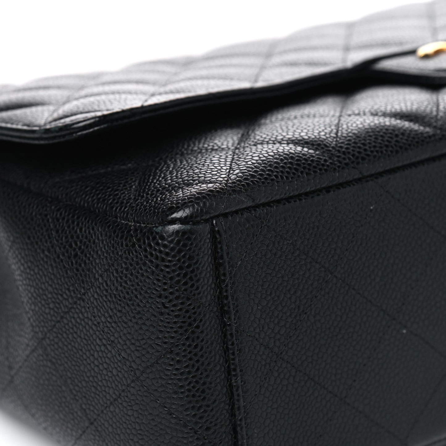 Caviar Quilted Maxi Double Flap Black