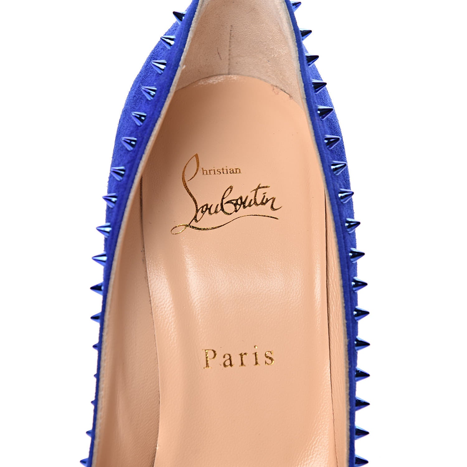 Christian Louboutin Suede Anjalina 100 Pumps 37 Azulejo 10 of 10