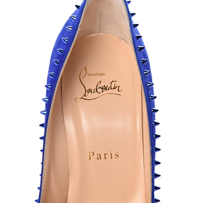 Christian Louboutin Suede Anjalina 100 Pumps 37 Azulejo 10 of 10