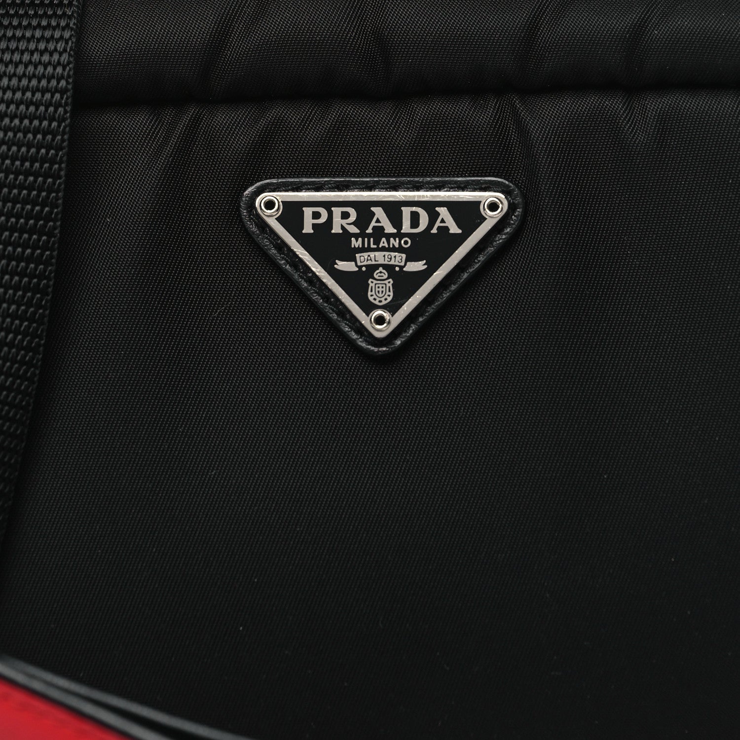 Prada Tessuto Soft Nylon Small Convertible Crossbody Wristlet Black Fuoco 8 of 10