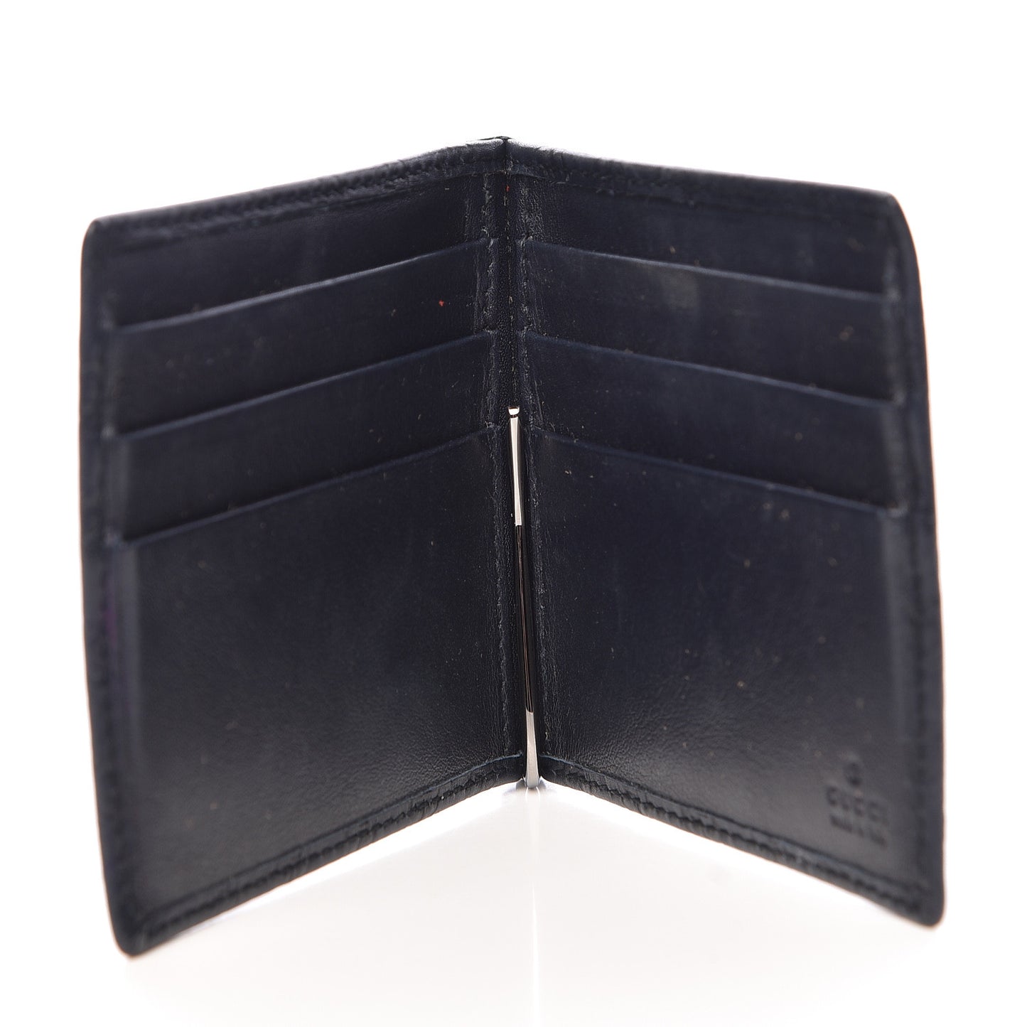 Microguccissima Bi-Fold Wallet Navy Blue