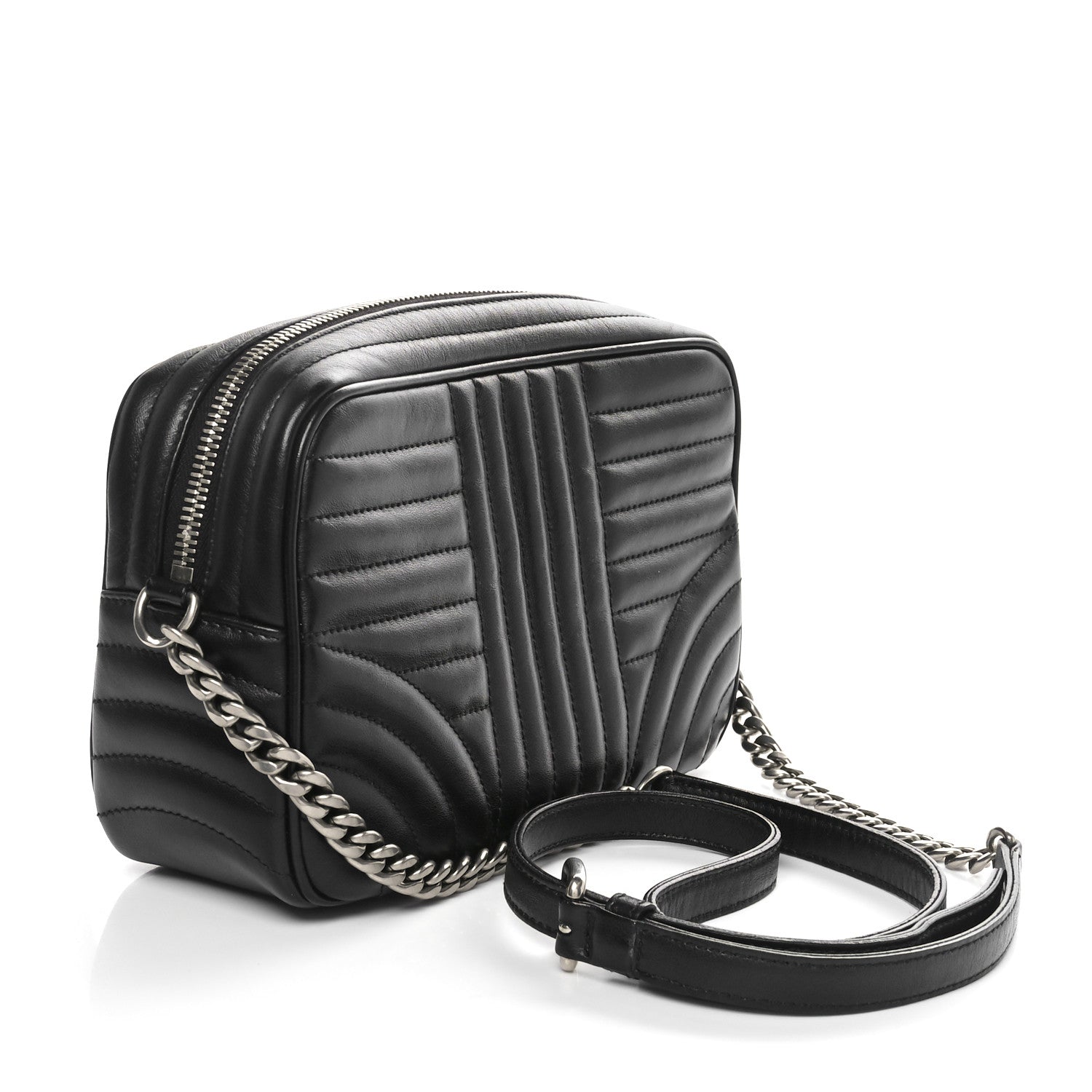 Prada Soft Calfskin Diagramme Camera Bag Black 3 of 9