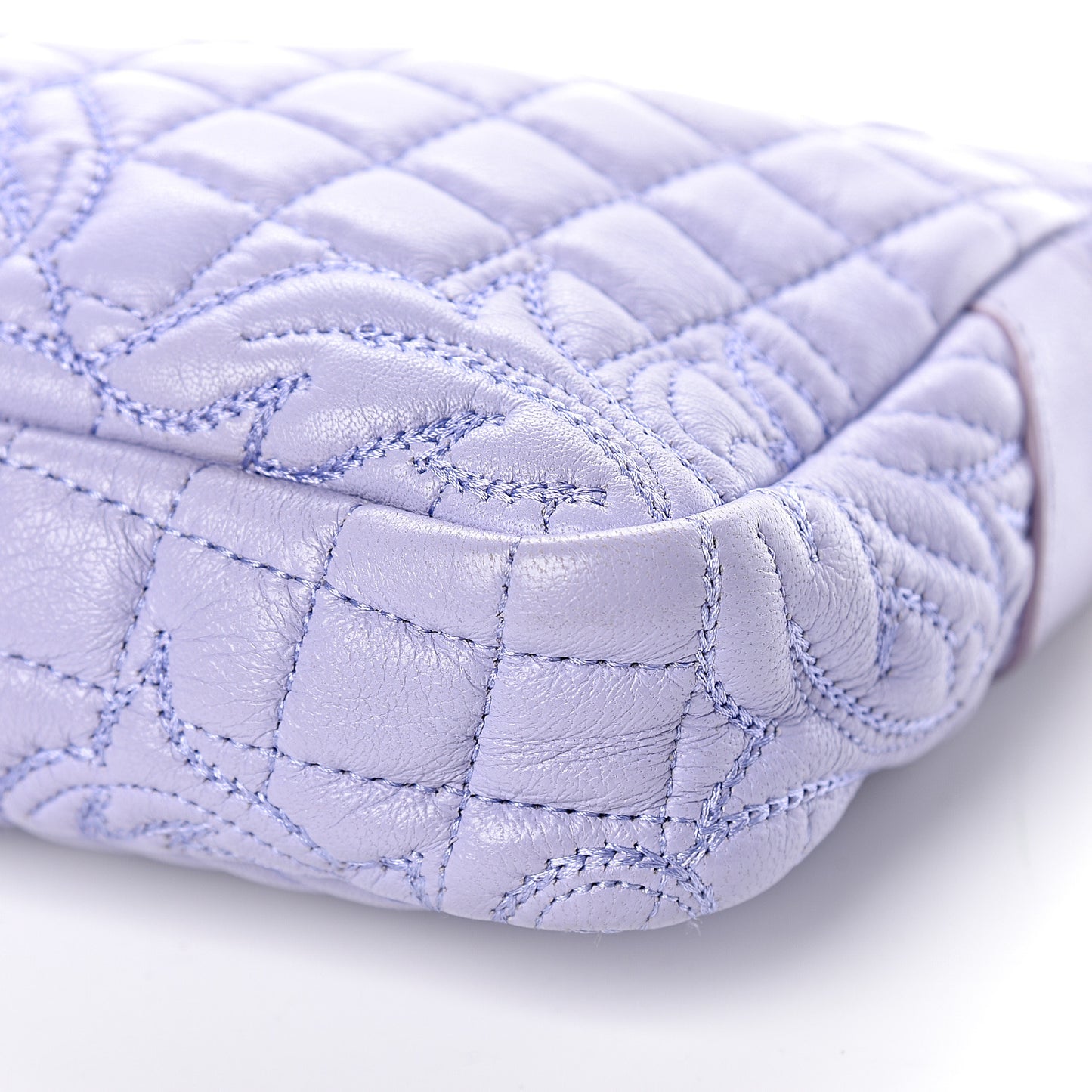Nappa Barocco Quilted Shoulder Bag Purple
