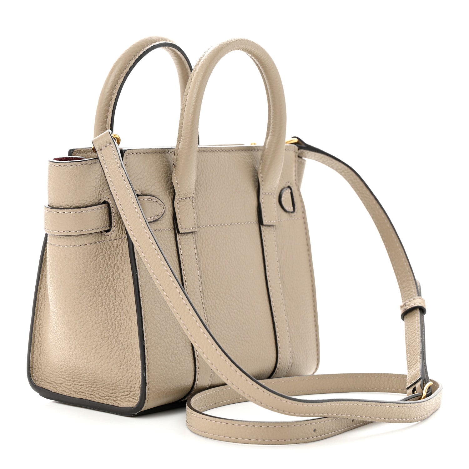 Mulberry Small Classic Grain Micro Zipped Bayswater Dune 3 of 10