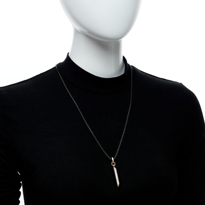 David Yurman Darkened Sterling Silver 18K Yellow Gold Diamond Black Onyx Lexington Barrel Amulet Pendant Necklace 2 of 5