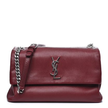 Saint Laurent Grain De Poudre Medium West Hollywood Monogram Fold-Over Palissandre 1 of 8