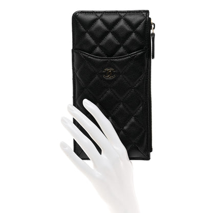 Chanel Caviar Quilted Classic iPhone Pouch Black 2 of 7