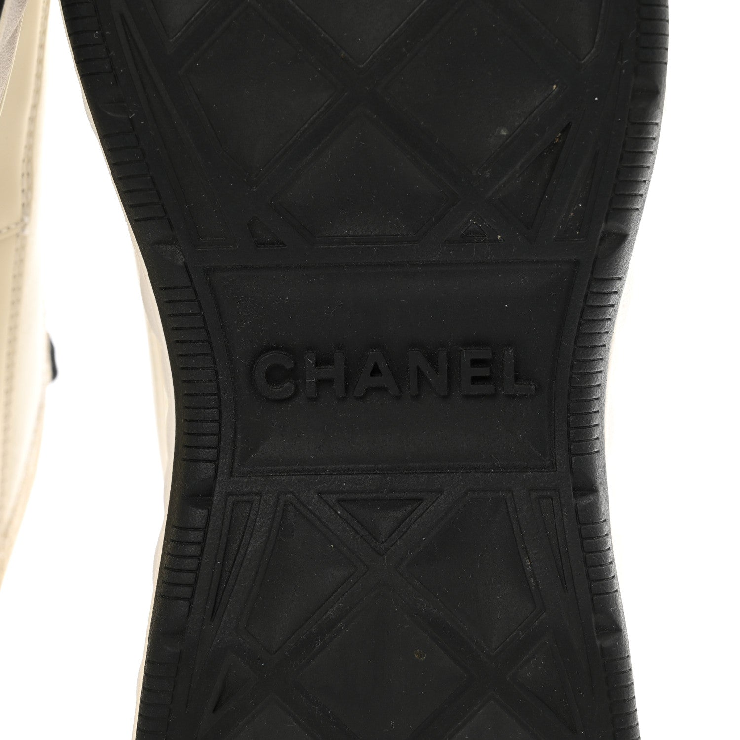 Chanel Fabric Suede Calfskin CC Sneakers 37 White Light Grey 6 of 9