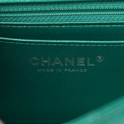 Chanel Metallic Sheepskin Quilted 2.55 Reissue Mini Flap Green 6 of 11