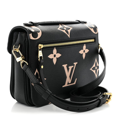 Louis Vuitton Empreinte Monogram Giant Pochette Metis Black Beige 2 of 9