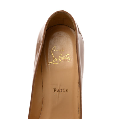 Christian Louboutin Patent Pigalle Plato Pumps 38.5 Nude 6 of 8