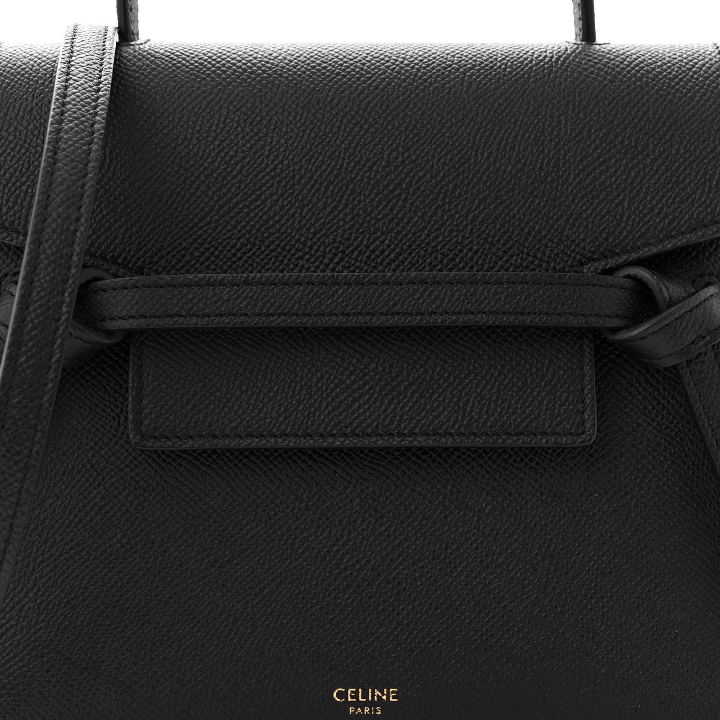 Grained Calfskin Nano Belt Bag Black