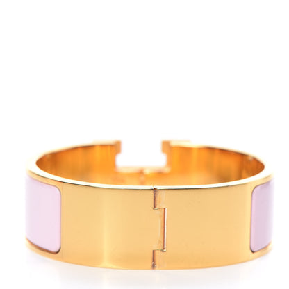 Hermes Enamel Wide Clic Clac H Bracelet PM Rose Dragee 3 of 6