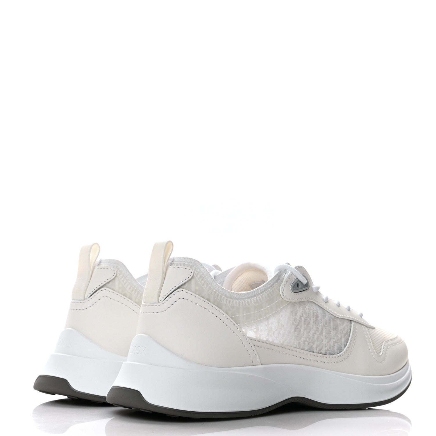 Christian Dior Suede Technical Mesh Oblique Mens B25 Runner Sneaker 41 White 4 of 9