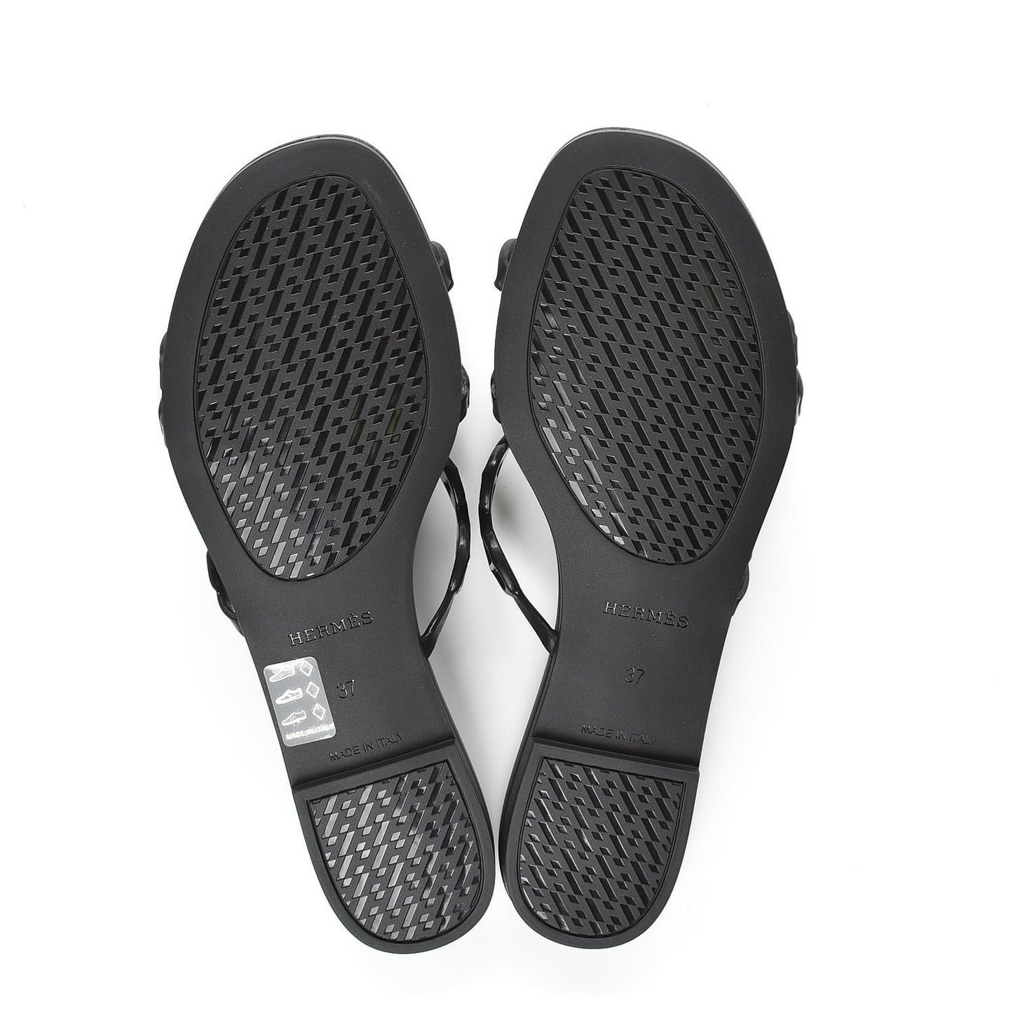 Rubber Chaine d'Ancre Rivage Sandals 37 Black